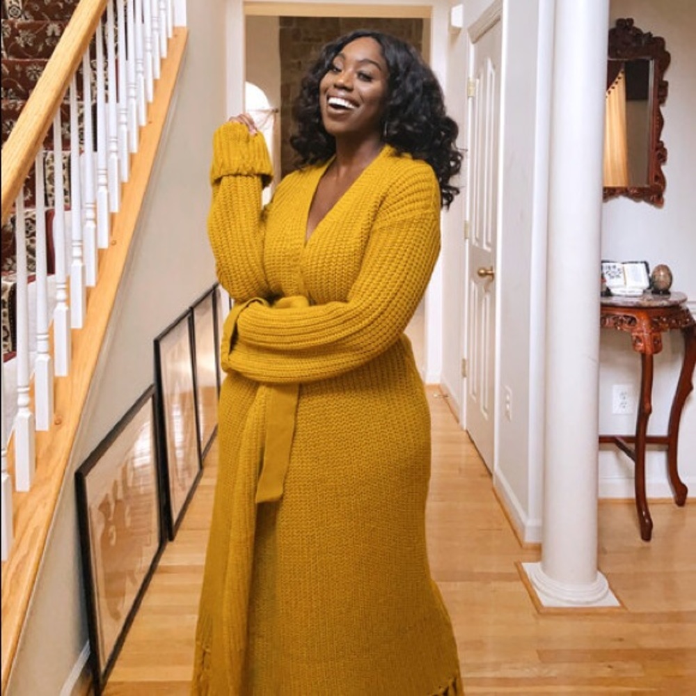 Hanifa - L/XL Miya Knit Cardigan Dress - NWT